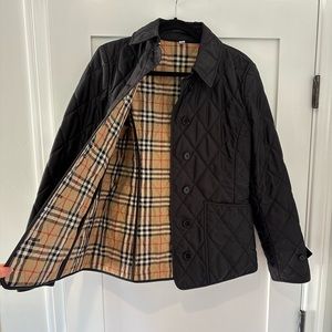Burberry Fernleigh Quilted Jacket, size large, black